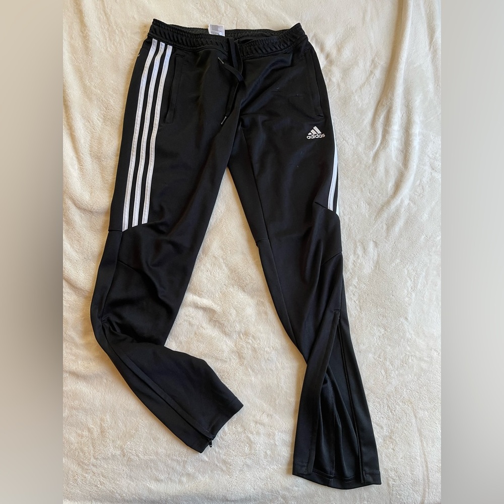Adidas Tiro 17 Training Pants Mens S Black White Striped Soccer Joggers BS3685